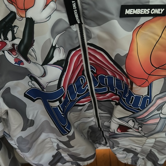 Members only grey camo space jam windbreaker - Picture 3 of 5